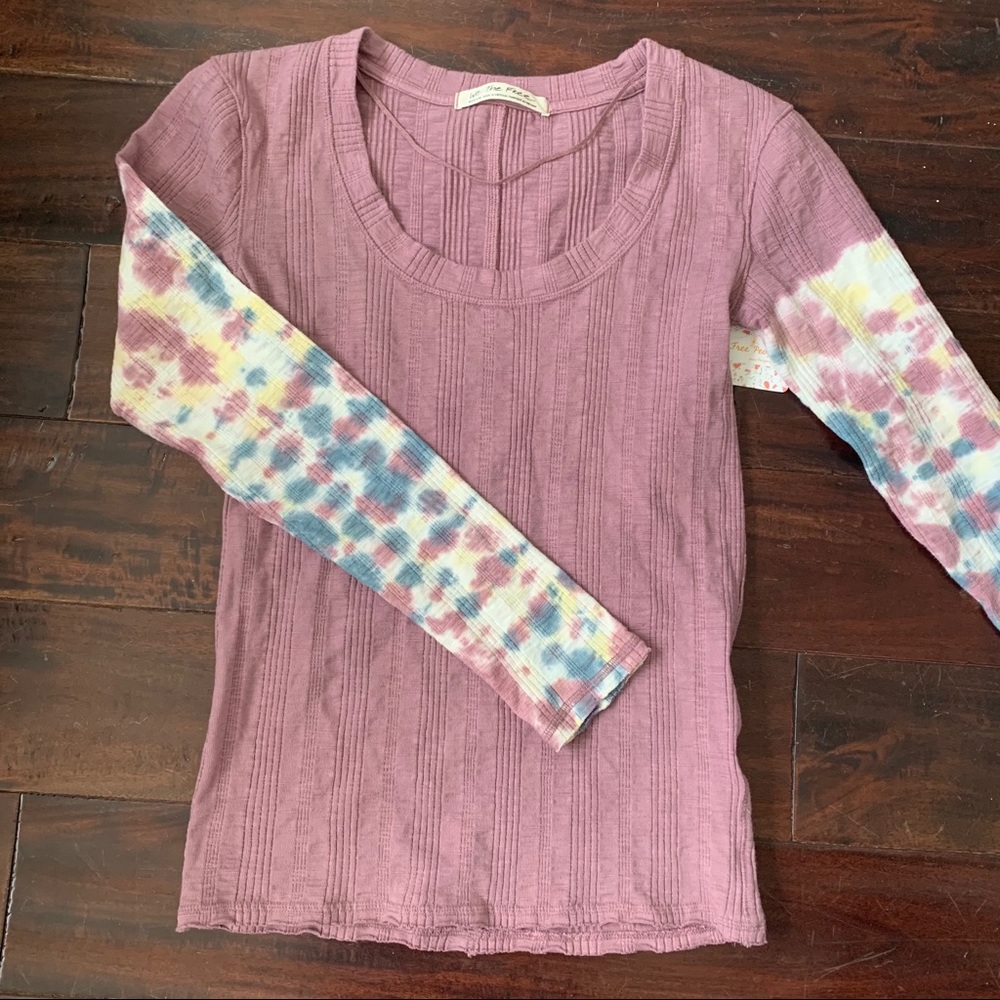 free people tie die long sleeve (NWT)